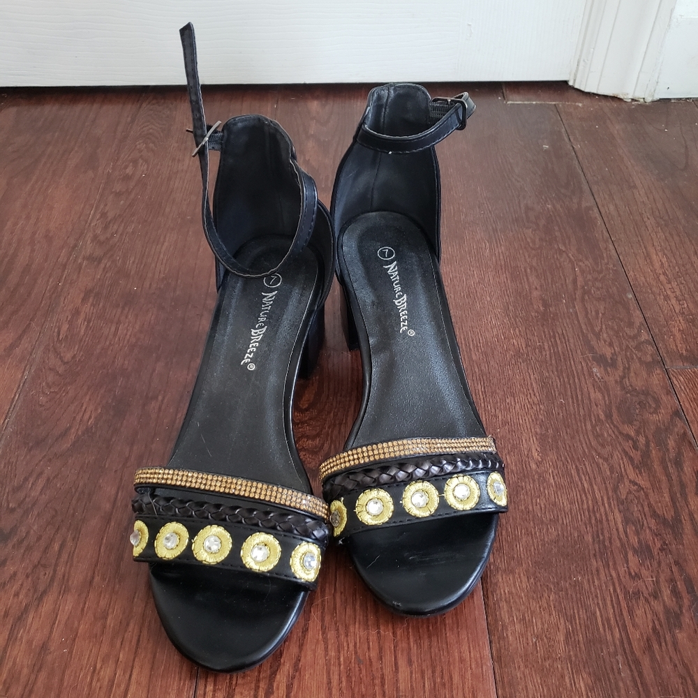 Black & Gold Sandals